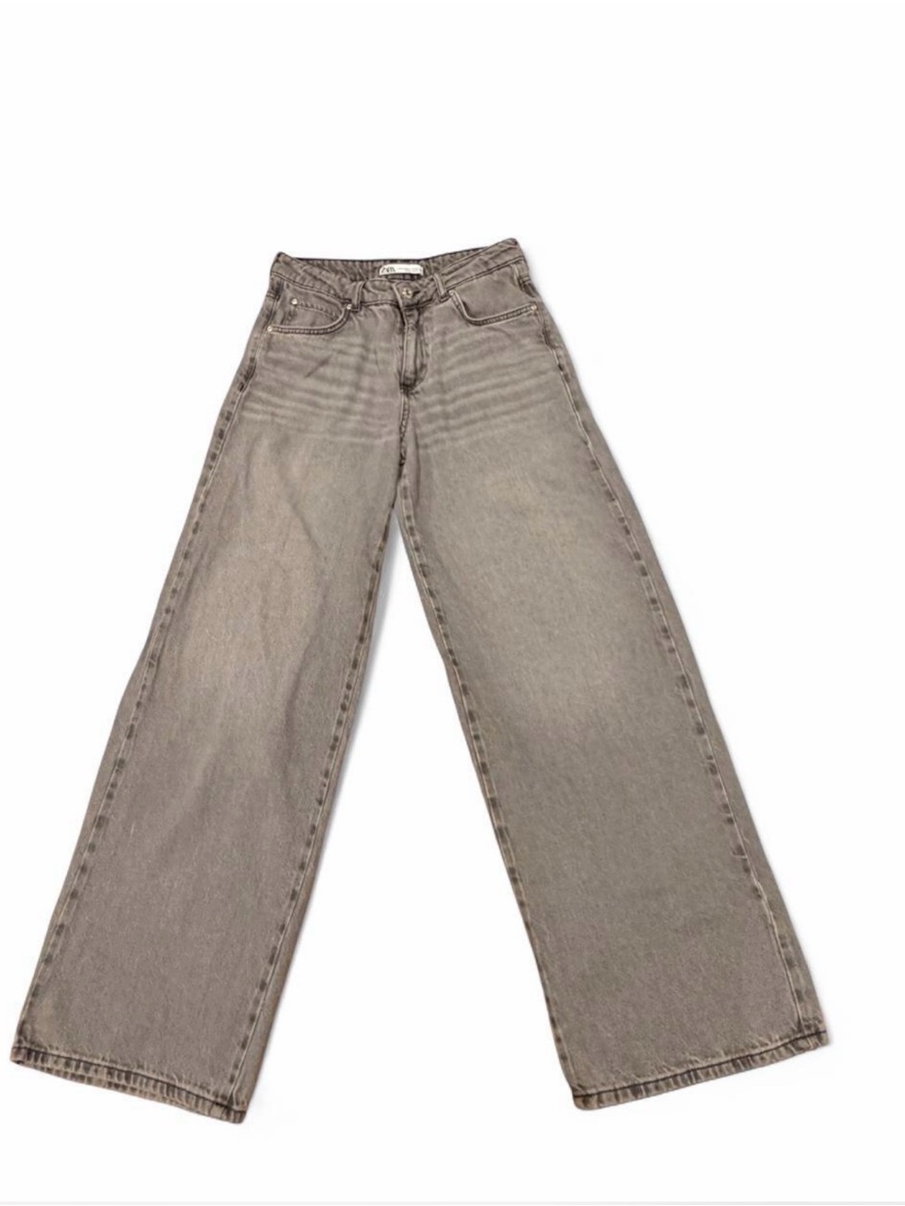 Zara Straight-Leg Women’s Jeans — Gray